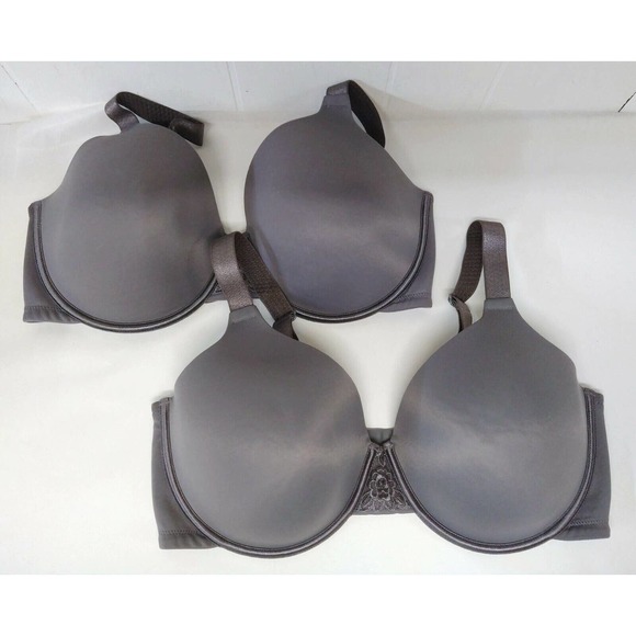 Vanity Fair WM 38DD Set (2) Bras Gray Underwire Adjustable Straps Side Smoothing - Picture 1 of 7